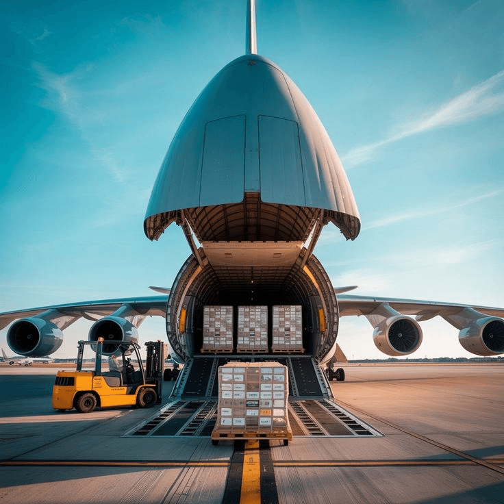Air freight cargo loading operation